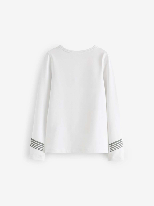 Лонгслив спортивный для мальчика Next N22-184, Белый