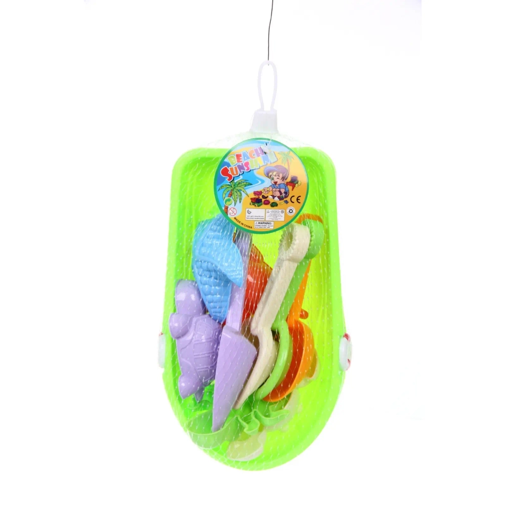 Набор для игры в песочнице «Лодочка», 24*15*7 см, 10 предметов, микс