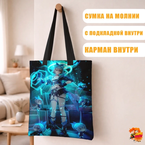 Сумка шоппер с принтом Honkai Star Rail