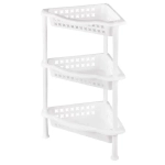 Полка напольная 3-х секцион. угловая (белый)