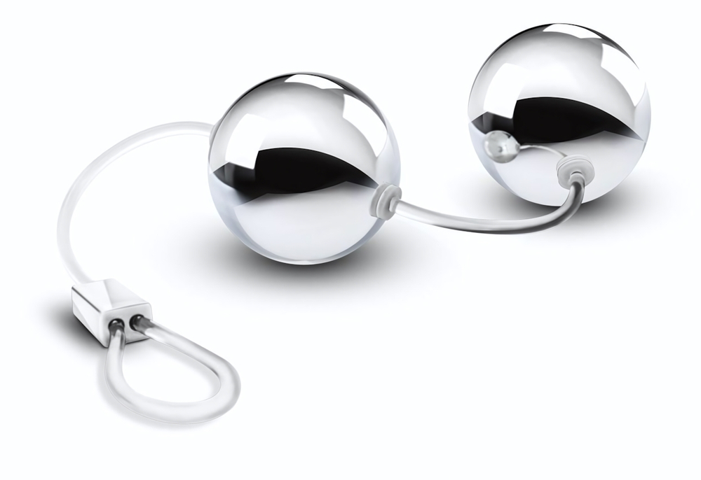 Серебристые вагинальные шарики B Yours Bonne Beads (Цвет: серебристый)