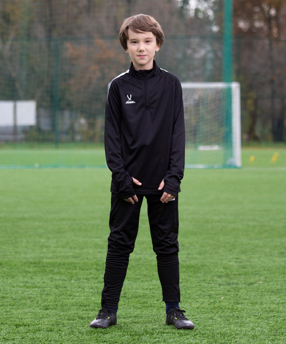 Джемпер тренировочный CAMP Training Top 1/4 Zip, черный, детский