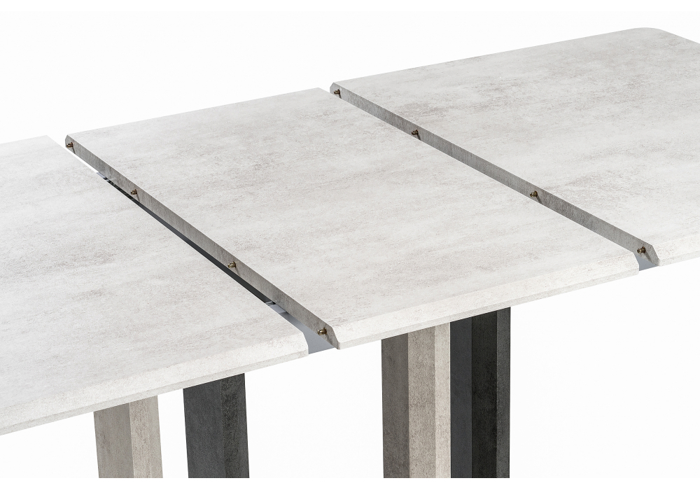 Стол деревянный Woodville на тумбе Санса 120 камень светлый, камень темный