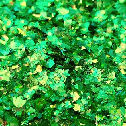 Хлопья Зелёный перламутр для дизайна ногтей, маникюра, бодиарта, макияжа...