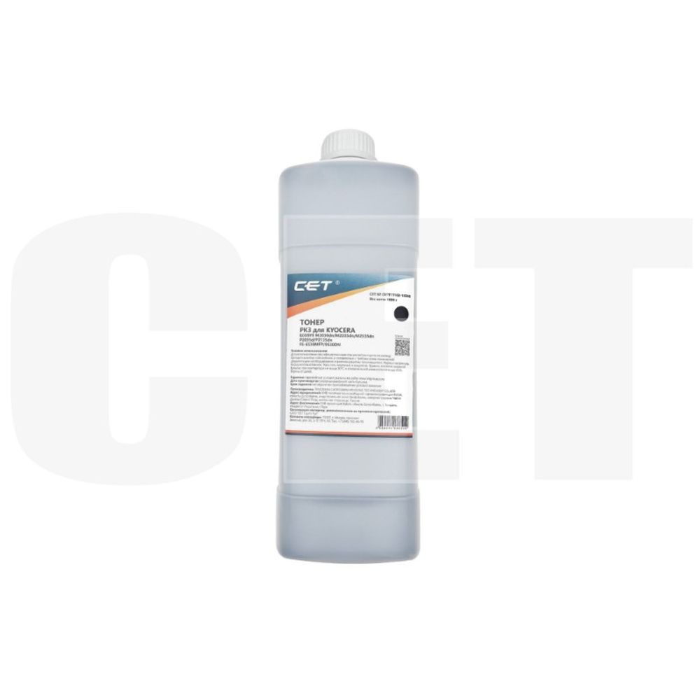 Тонер PK3 для KYOCERA ECOSYS M2035/M2030/P2035/P2135, TASKalfa 180/181/220/221, 1кг, CET111102-1000B