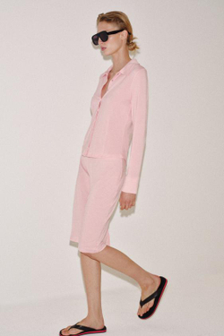 ZARA СВОБОДНАЯ ЮБКА МИДИ, РОЗОВЫЙ