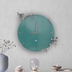 Часы настенные Терра Колор Пастельно-синий Сильвер