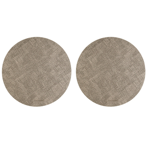 Набор из 2-х сервировочных салфеток leanera, D35 см, песочные