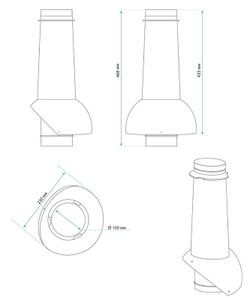 Выход канализации Krovent Pipe-VT 110is красный/коричневый/серый/зеленый/кирпичный/черный
