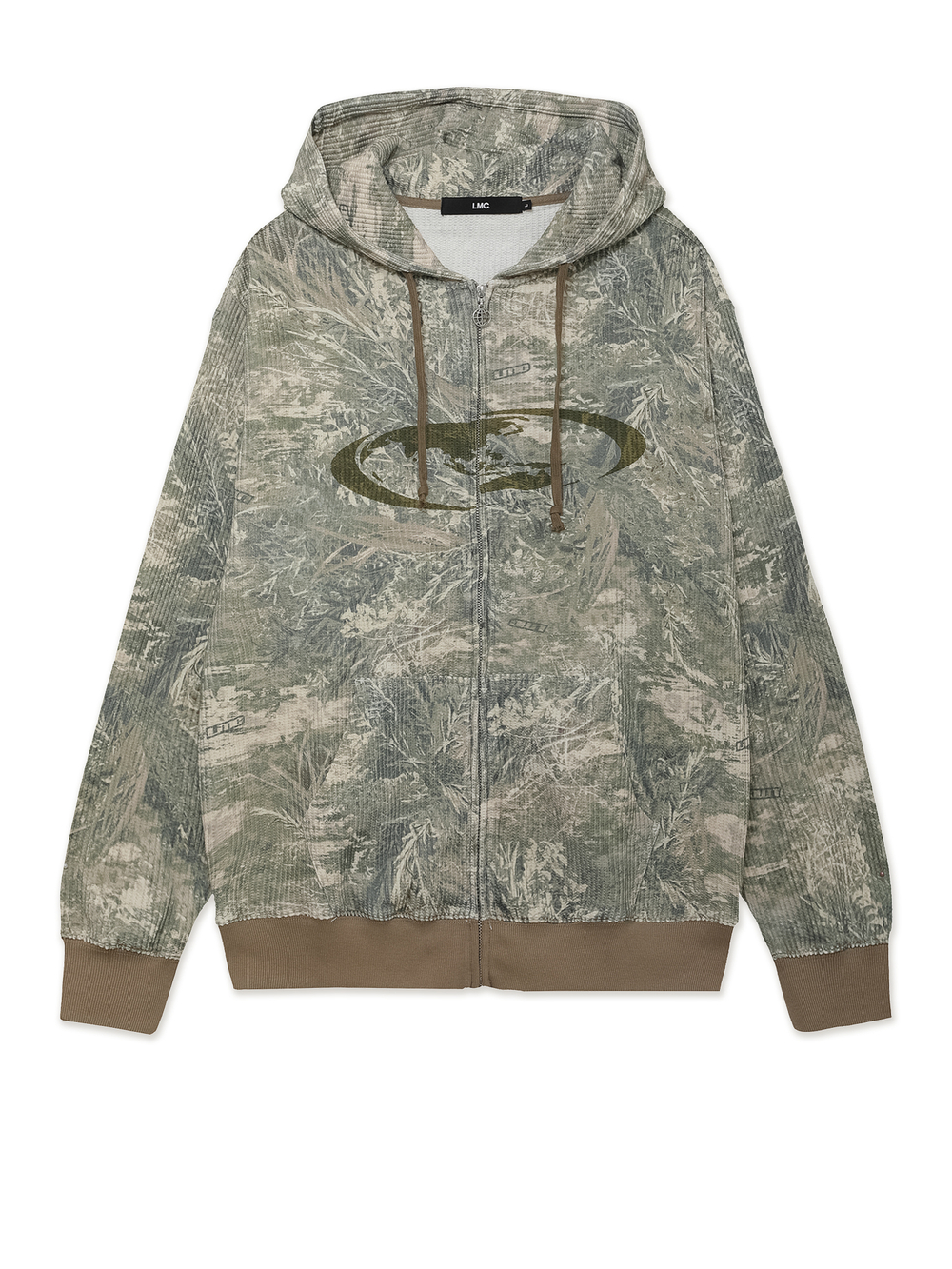 Мужская Толстовка Oval Globe Waffle Zip-up