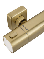 Смеситель для ванны с душевым гарнитуром и термостатом WONZON & WOGHAND SOLID, Брашированное золото (WW-C2011-A-BG)