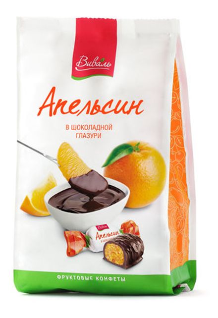 ВИВАЛЬ Апельсин в шоколадной глазури 180г