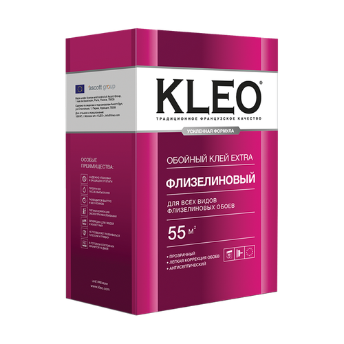 KLEO EXTRA 55, Клей для флизелиновых обоев (16) 380 гр (на 55 м2)
