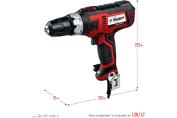 Сетевая дрель-шуруповерт ЗУБР 400 Вт ДШ-М1-400-2