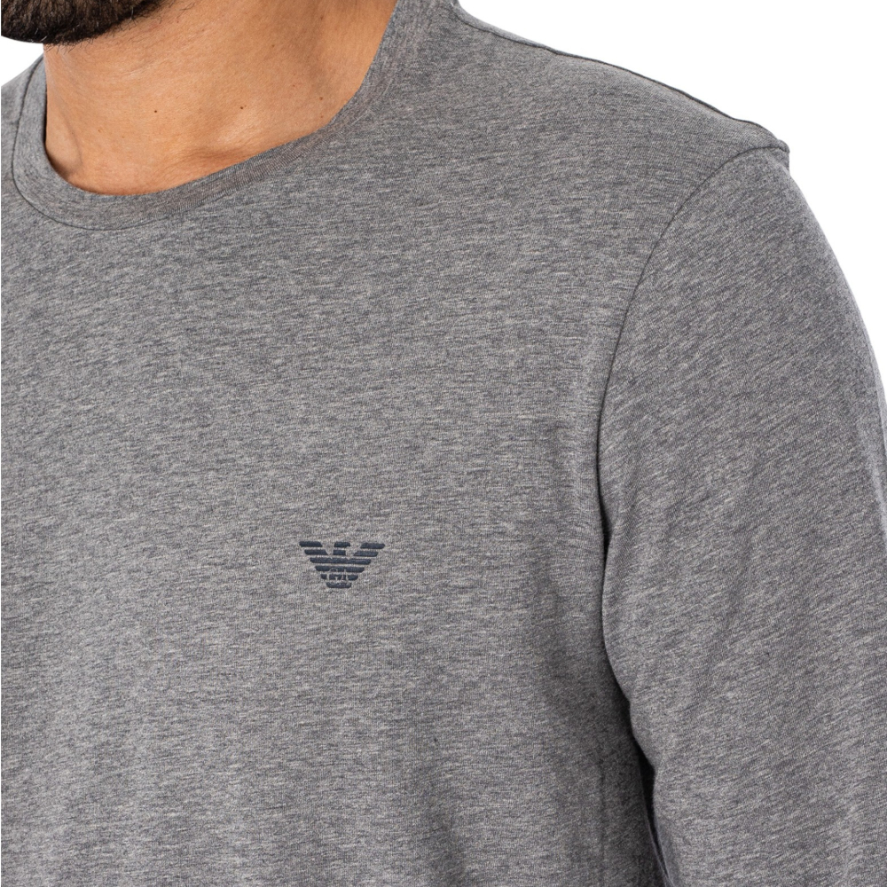 Мужская пижама серая толстовка, фиолетовые штаны Emporio Armani 111789_4F720 15449