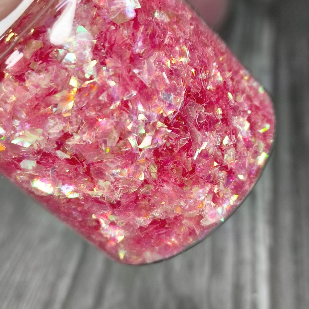 Хлопья Розовые перламутровые для дизайна ногтей, маникюра, бодиарта, макияжа...