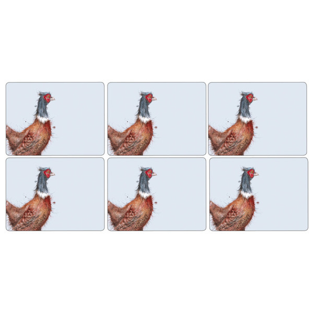 Набор подставок под горячее 6шт 30.5х23 Pimpernel Забавная фауна Фазан