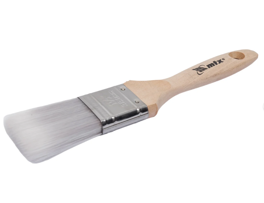 Плоская кисть Platinum 1.5", искусственная щетина, деревянная ручка MTX 83320