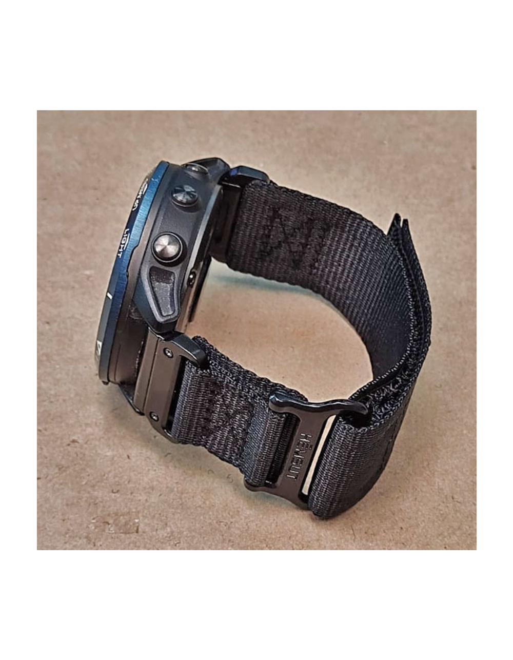 Нейлоновый ремешок Hemsut Rugged 26 мм для Garmin Fenix 7x 6x 5x, Tactix 7 Delta, Enduro 2, Instinct 2X (Черный)