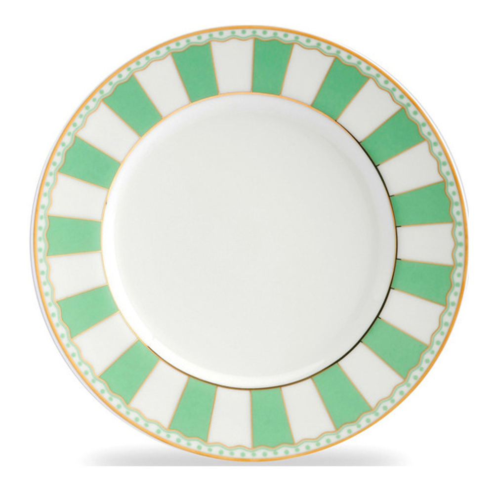 Тарелка десертная Noritake Карнавал 21см зеленая полоска