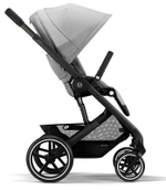 Коляска 3 в 1 Cybex Balios S Lux BLK и автокресло Aton B2 i-Size Volcano Black с базой isofix Base One Lava Grey с дождевиком