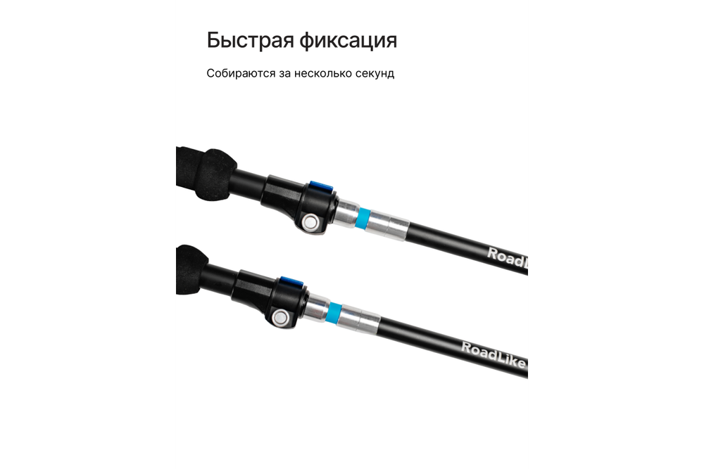 Палки для скандинавской ходьбы RoadLike Compact Голубой
