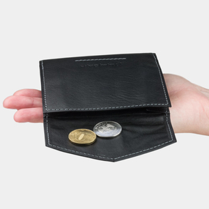 Кожаный кошелек, теленок черного цвета