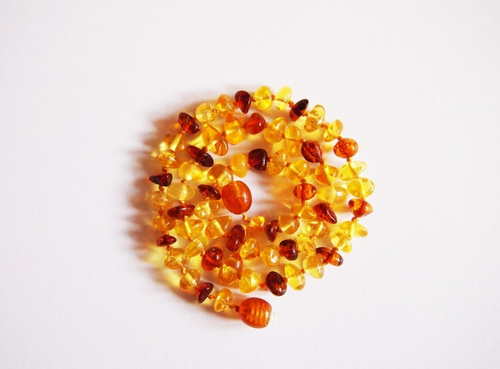 Янтарные детские бусы Леснушки