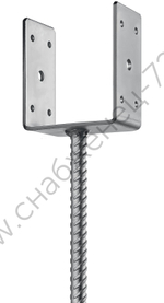 ЗУБР ОС-U 101 х 120 х 60 мм, U-образное основание столба (310286-100)