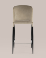 Стул полубарный Лори велюр бежевый