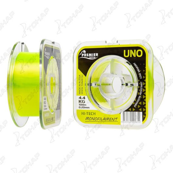 Леска UNO 0,20mm/100m F.Yellow Nylon PREMIER fishing (PR-U-Y-020-100)