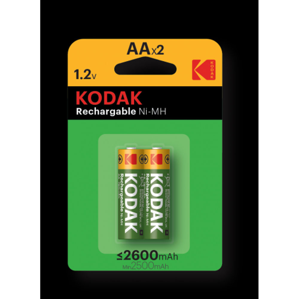 Аккумуляторы NiMH (никель-металлгидридные) Kodak HR6-2BL 2600mAh [KAAHR-2/2600mAh] | Kodak