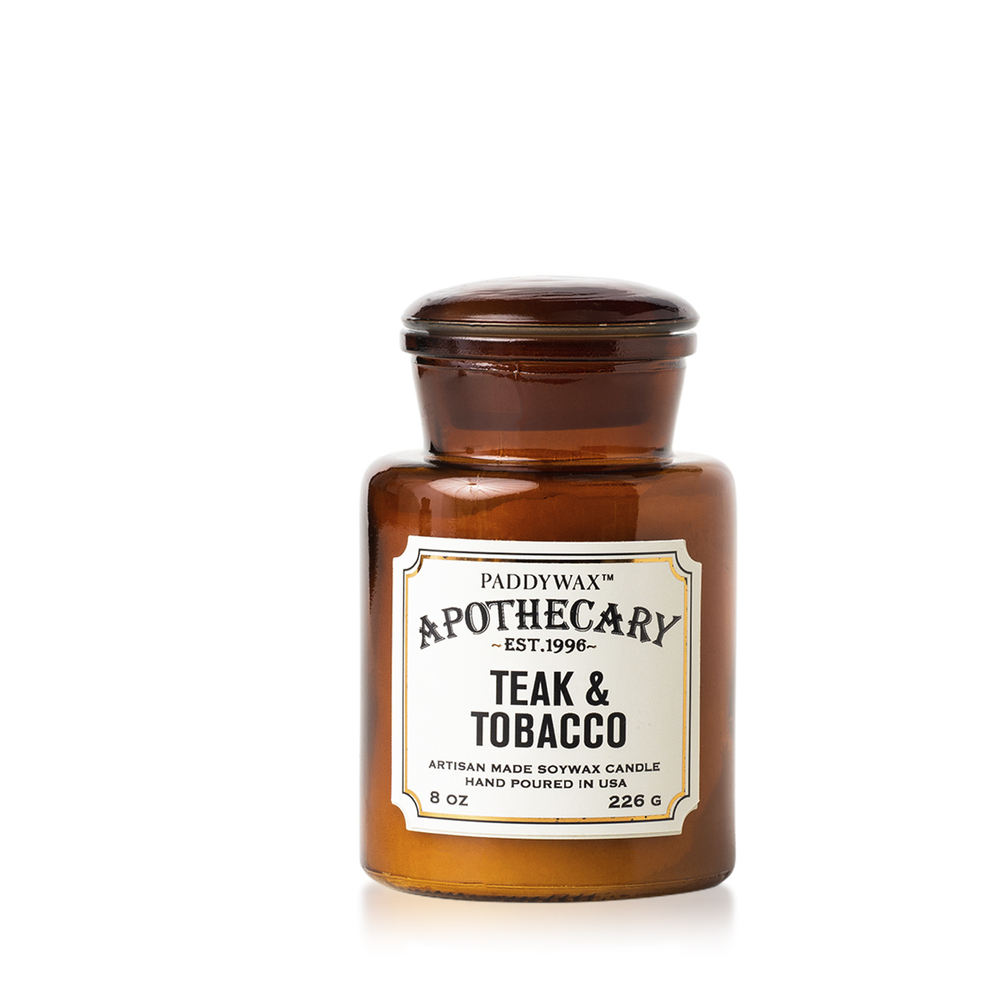 TEAK & TOBACCO Большая свеча в аптекарской баночке