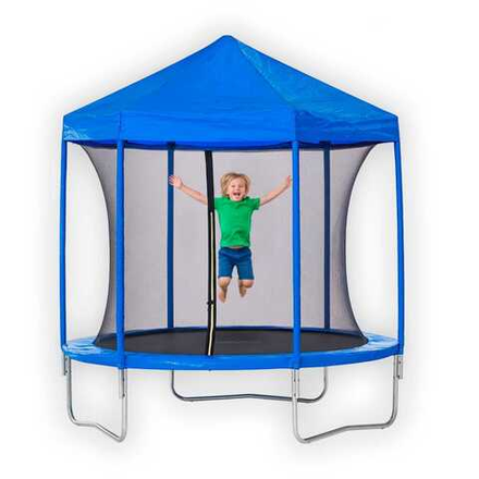 Каркасные батуты с крышей