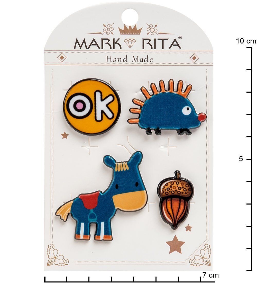 MR- 99 Н-р брошей с цанговым зажимом бабочка «Флора и фауна» Mark Rita