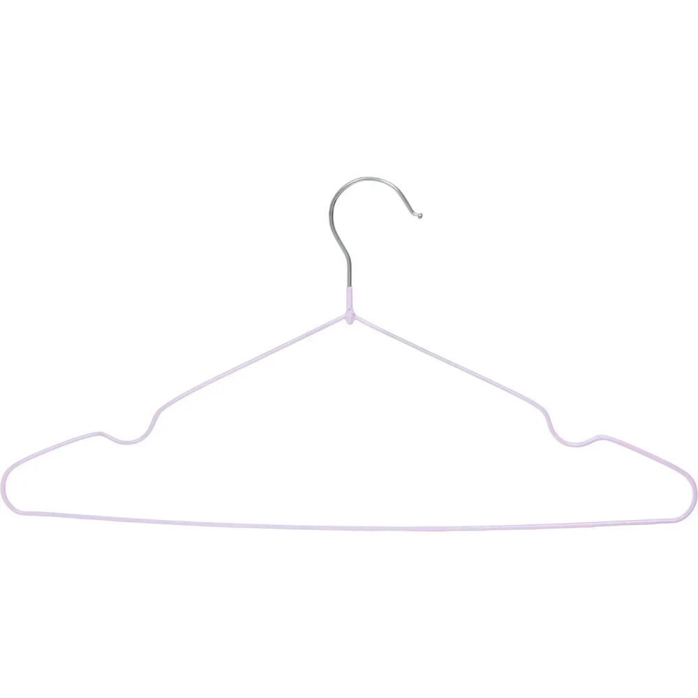 Плечики металлические нескользящие с полимерным покрытием 10шт «ТАРТИТАН», цвет сиреневый, 40см (Селфи)