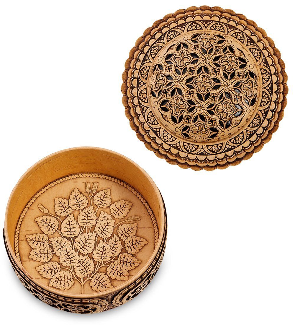 Народные промыслы BST-406 Шкатулка «Сфера» (береста, прорезная)