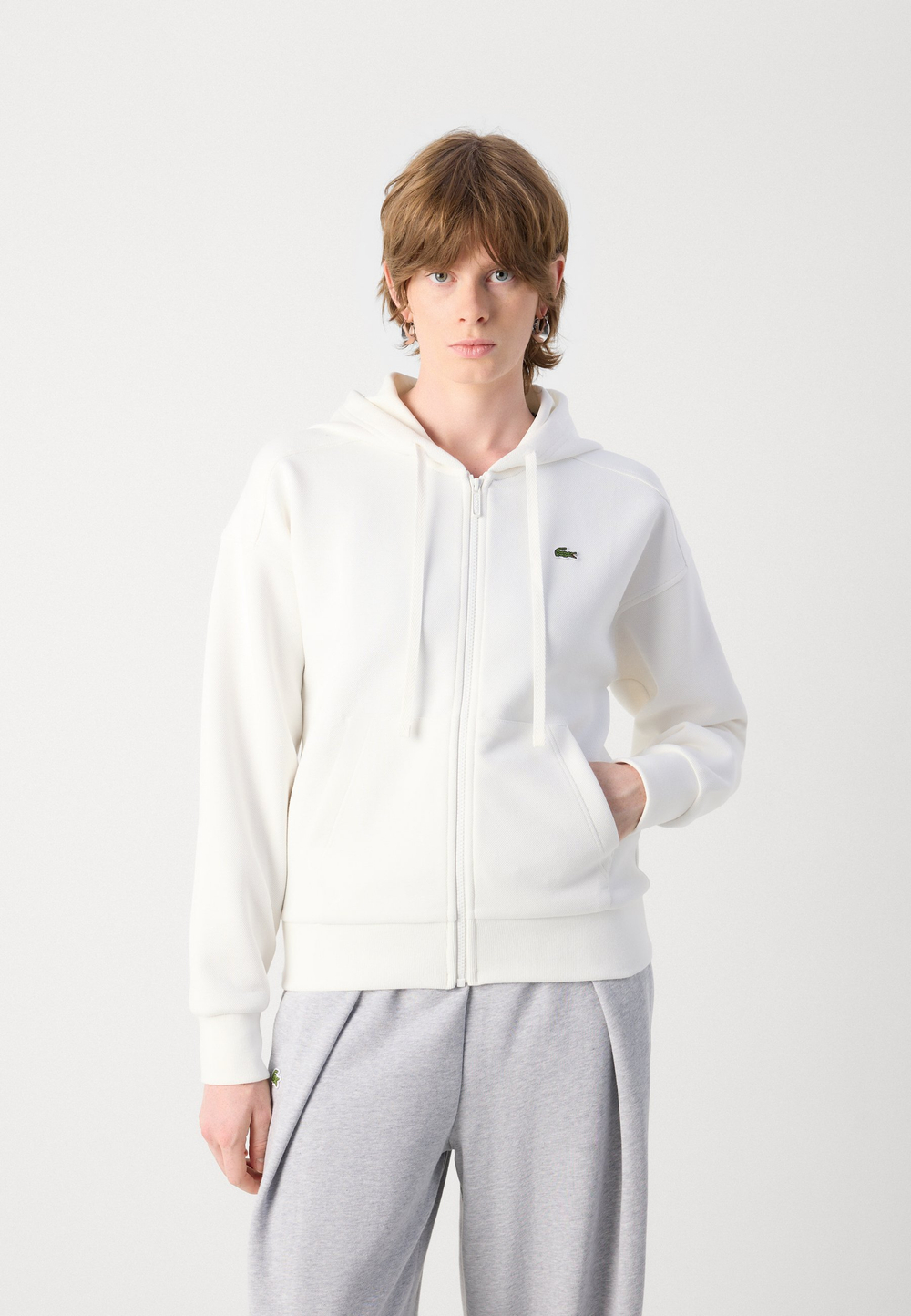 Lacoste Толстовка на молнии - Молочный (LA221J04F-A11)