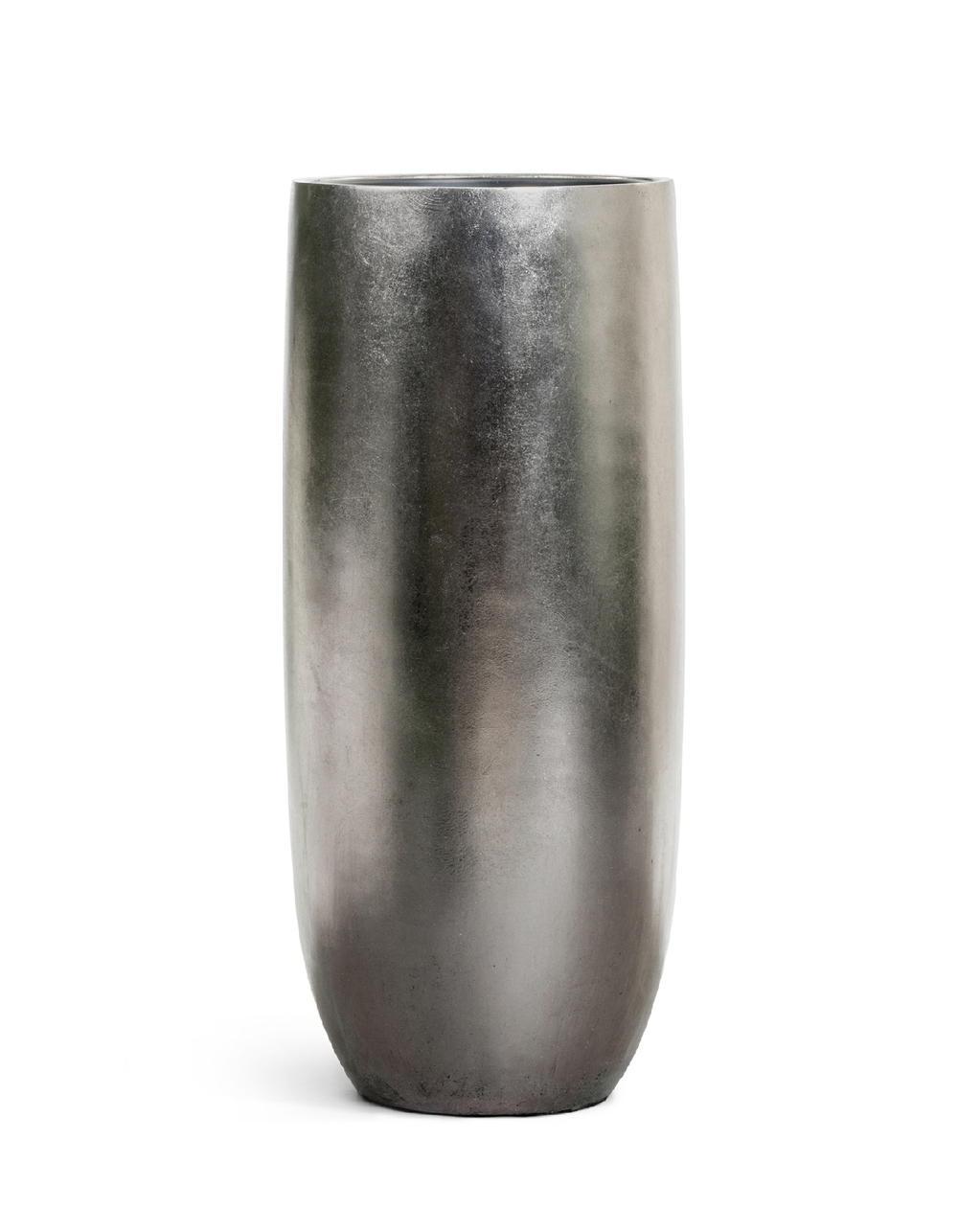 Кашпо TREEZ Effectory Metal Высокий округлый конус Стальное серебро в-72, д-31 см 41.3317-04-014-DSL-72