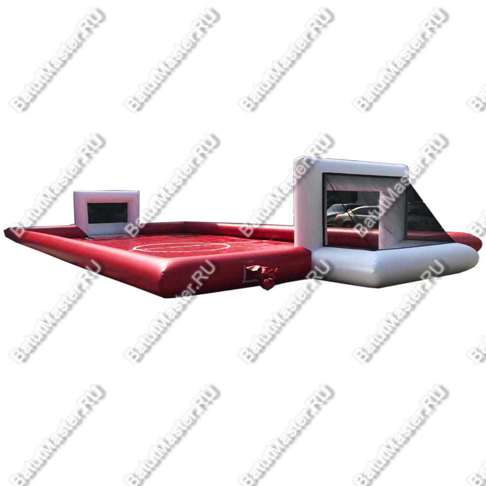 Надувной бассейн "Футбольное поле", красный 14*7*2.5 м