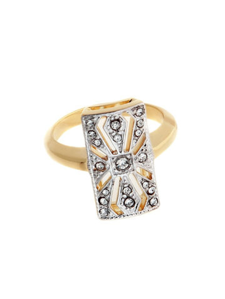 "Скарлет" кольцо в золотом покрытии из коллекции "Леди" от Jenavi