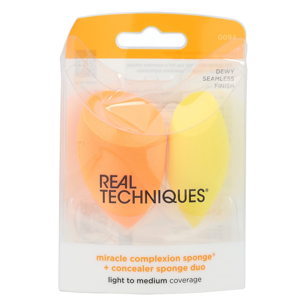 Real Techniques, Miracle Complexion Sponge® + спонж для консилера, 2 шт.