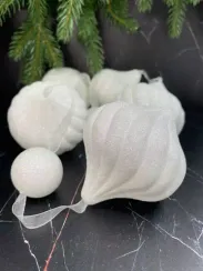 Гирлянда Праздничная 116 см., диаметр 9 см., белая, пенопласт, Christmas DeLuxe (89421)