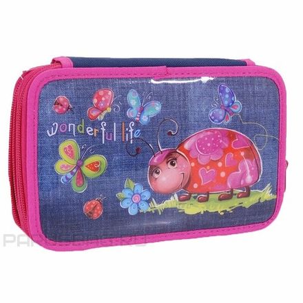 Пенал 2 отделения 190*115 Феникс+ Божья коровка и цветы, ламинат