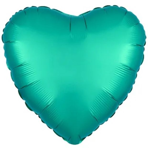 Ag Шар Сердце 18''/46 см, сатин Tiffany (БГ-15)