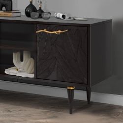 Тумба под ТВ Арт Колор leaves 117см Классик Голд Терпкий коричневый