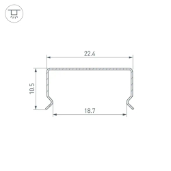 Профиль гибкий WPH-FLEX-2020-1000 (Arlight, Сталь) 062625