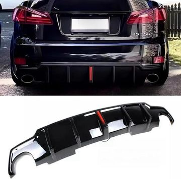 Диффузор заднего бампера Lexus IS 250 / IS 300 / IS350 (XE20/25) 2005 - 2013 чёрный глянец