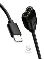 Зарядка прямая для смарт часов Garmin Fenix 7/7S/7X e.t.c., разъем USB-С (черный)