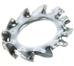 Шайба зубчатая Стройбат DIN 6798 5мм белый, цинк, 15 шт.